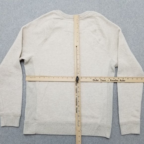 Hollister Sweater Mens Medium Ivory Long Sleeve Pullover Sweatshirt - Picture 7 of 9